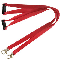 Lanière tubulaire en polyester avec porte-badge de carte d'identité enseignant cou corde PVC employé carte d'accès pochette lanière ronde