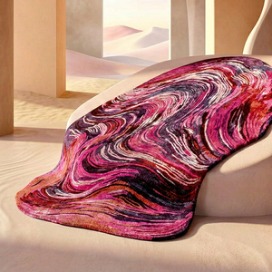 Jaipur <b>Rugs</b> TRA-15172 Hand Tufted Wool <b>Rug</b> Modern Low Pile Abstract Dark Purple/Burnished <b>Lilac</b> Irregular Stain Resistant Thin - Product Image 1