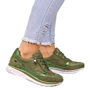 Zapatos Deportivos para Mujer, Tacón Plano, Punta Redonda, Estilo Deportivo Básico, Casual, para Uso Diario, Transpirables, Color Azul Sólido - Product Image 2