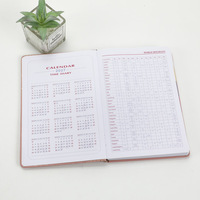 Agenda Quotidien de Luxe 2026 en Cuir PU Doré, Cousu Fil, Impression Personnalisée, Couverture Rigide, Journal d'Inspiration Facile à Écrire, Cadeau