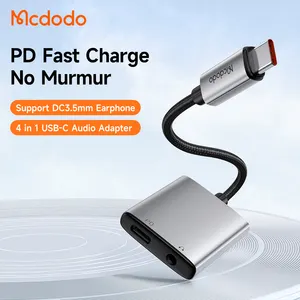 Mcdodo 505 2 In 1 Type C To 3.5Mm Audio Adapter With Pd 60W Charging Headphone Jack Adapter Audio Adapter For Iphone15 Huawei