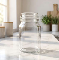 Pot de conservation en verre transparent de qualité alimentaire, récipient à café réutilisable en verre pour grains de café, noix, emballage d'aliments secs