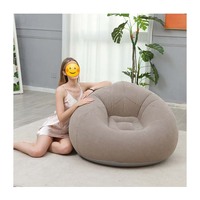 Canapé Gonflable Pliable Multifonctionnel 6 Couleurs en PVC Écologique, Chaise Longue Paresseuse Moderne pour Chambre, Extérieur et Salon – Vente Flash