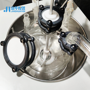 Reattore di vetro monostrato 10L che riscalda la <span class=keywords><strong>sintesi</strong></span> di reflusso del distillatore di reazione a pressione negativa sotto vuoto - Product Image 5