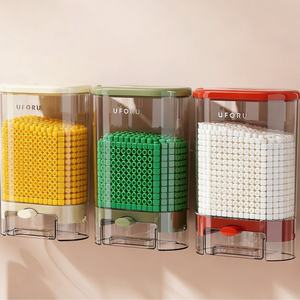 Boîte de rangement pour haricots en plastique GREENSIDE, type à pression, murale, multifonctionnelle, transparente, grande capacité, style <span class=keywords><strong>IKEA</strong></span> - Product Image 1