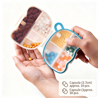 Boîte de rangement polyvalente en plastique PP, mini, portable, multi-compartiments, pour la maison et les voyages, matin, midi, soir