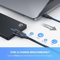 Câble UGREEN USB C vers USB 3.0 Micro B, charge rapide et transfert de données, compatible avec les disques durs externes Galaxy WD, les appareils photo