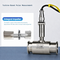 Débitmètre à turbine haute température 180 degrés DN4-DN80 en acier inoxydable pour eau chaude, huile et liquides, avec sortie impulsion RS485 4-20mA