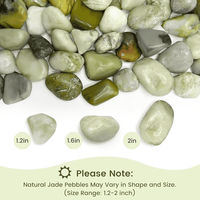 Galets de jade vert poli naturel 3-5 cm, pierres décoratives écologiques pour succulentes, cactus, vases, plantes d'intérieur, jardin