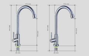 304 stainless steel single-cold <b>brushed</b> nickel-colored factory wholesale single-hole kitchen faucets - Product Image 5