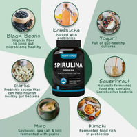 Comprimés de spiruline et de chlorelle bio Ausreson, protéines végétales 500 mg, complément nutritionnel, vente en gros