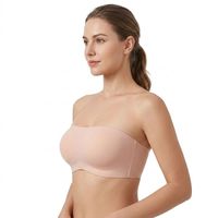 Soutien-gorge bandeau sans bretelles pour femme, sans couture, anti-exposition, antidérapant, grande taille, fin, respirant, sexy, push-up, en nylon
