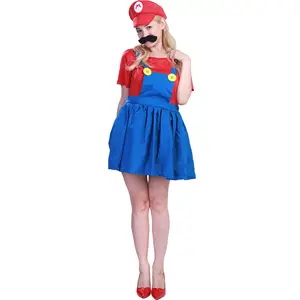 Traje de Halloween Cosplay Família Terno Super Mario LUIGI Bros Trajes Adulto Crianças Crianças Role-Playing Party Clothes Sets