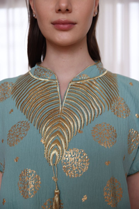 Abaya élégante pour femmes, à fleurs, dentelle <span class=keywords><strong>marocaine</strong></span>, sequins, broderie, respirante, coupe ample, grande taille, traditionnelle, pour mariage islamique - Product Image 5