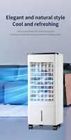 Enfriador de Aire Evaporativo Portátil de 3 Velocidades con Temporizador de 15 Horas 90 °   Refrigeración por Cristales de Hielo Oscilantes para Hogar, Oficina y Exteriores