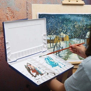 BOMEIJIA supérieur hydratant eau couleur peinture <span class=keywords><strong>Palette</strong></span> aquarelle <span class=keywords><strong>Art</strong></span> <span class=keywords><strong>Palette</strong></span> fournitures Paleta Acuarela professionnel plastique - Product Image 5