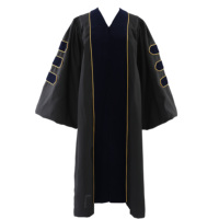 Vente en gros Robes de fin d'études universitaires de luxe unisexes Robes de doctorat de style américain uniformes scolaires en tissu sergé pour les diplômes en NZ