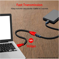Câble d'extension USB 3.0 Haute vitesse USB 3.0 a Mâle vers Femelle Câble d'extension pour transfert de données Clé USB, Clavier