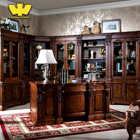 Bureau d'écriture classique en bois massif de style américain, haut de gamme, personnalisé, pour salle d'étude, bureau, villa, maison, usage commercial