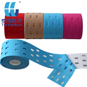 Bande adhésive musculaire en coton perforée découpée sur mesure 5CM*5M, <span class=keywords><strong>bandage</strong></span> athlétique imperméable et respirant pour la thérapie physique et l'exercice - Product Image 2