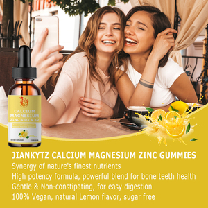 Gouttes liquides Red-Kangaroo Calcium Magnésium Zinc D3 K2 1 FL.OZ/30 ML Saveur citron naturel Complément alimentaire pour le soutien des os et des articulations - Product Image 6