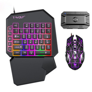 Có dây một bàn tay cơ khí bàn phím chuột thiết lập cho chơi game với RGB trở lại ánh sáng Ergonomic - Product Image 3