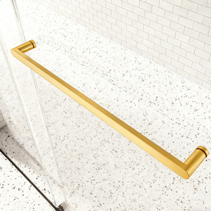 <span class=keywords><strong>Porte</strong></span> de douche en verre trempé pour <span class=keywords><strong>baignoire</strong></span> <span class=keywords><strong>avec</strong></span> cadre en acier inoxydable doré, ensemble de quincaillerie coulissante et charnières pour l'enclos de salle de bain d'hôtel - Product Image 2
