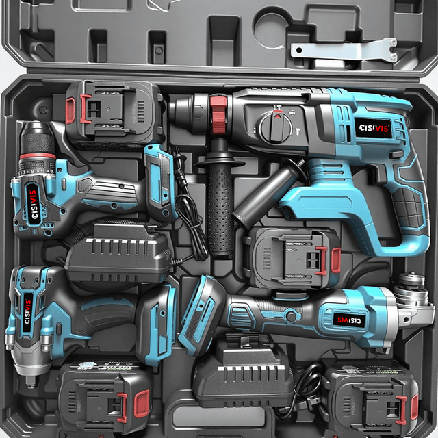 Factory Direct Sales Lithium Battery Cordless Electric Drill Power Drilling Machines Brushless Drill Tools MKT Combo Kit Set