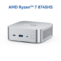 Mini PC haute performance MQR, AMD R7 8745HS, DDR5, SSD PCIe NVMe, 4K UHD, WiFi6, double système d'exploitation, Win11 Pro, ordinateur de bureau compact