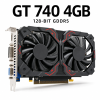 New GT740 4GB GDDR5 128Bit Dual Fan 4K Gaming Graphics Card with DirectX 12 and PCI Express 3.0 X16 for Desktop PC
