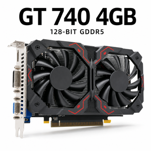 การ์ดจอเกมมิ่งรุ่นใหม่ GT740 <span class=keywords><strong>4GB</strong></span> GDDR5 128Bit พัดลมคู่ รองรับ 4K พร้อม DirectX 12 และ PCI Express 3.0 X16 สำหรับคอมพิวเตอร์ตั้งโต๊ะ - Product Image 1