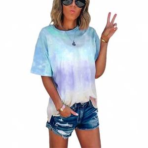 High Quality Plus Size Tie Dyeing T Shirt New Design Custom Printed t Shirts Screen Printing Butterfly Womens Graphic t Shirts - Product Image 6