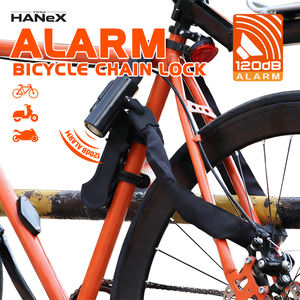 Serrure intelligente Hanex, chaîne de vélo en acier renforcé de 8 mm, fonction d'<span class=keywords><strong>alarme</strong></span>, sélection d'accessoires de <span class=keywords><strong>moto</strong></span> pour cadenas de vélo - Product Image 4