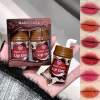 MAGIC CASA Rouge à lèvres chocolat Teinte longue durée Imperméable Gloss à lèvres liquide Brillant Velours Miroir Gloss à lèvres Ensemble de gloss à lèvres Cosmétique