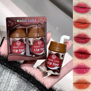 MAGIC CASA Rossetto al <span class=keywords><strong>Cioccolato</strong></span> Lunga Durata Tinta Impermeabile Lucidalabbra Liquido Effetto Vellutato Lucido Set Cosmetico - Product Image 2