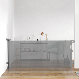 Barrière de sécurité rétractable murale Sair pour bébé, extra large, <span class=keywords><strong>protection</strong></span> pour animaux de compagnie, empêche les escaliers, barrière anti-morsure pour chat, filet en PVC - Product Image 1