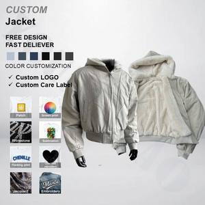 Sweat-shirt à capuche zippé surdimensionné en molleton lourd personnalisé, style streetwear d'hiver, vêtements <span class=keywords><strong>de</strong></span> haute qualité, usine <span class=keywords><strong>de</strong></span> vêtements - Product Image 1