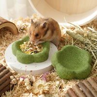 Bol alimentaire en poudre d'herbe naturelle en forme de fleur, masticable et comestible pour hamster, lapin, cochon d'Inde - Vente en gros