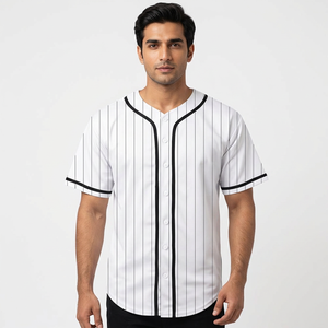 Camiseta de Béisbol Infantil Personalizada con Bordado, Doble Tejido, Impresión Digital, Transpirable, Cuello en V, Malla, Botones - Product Image 1