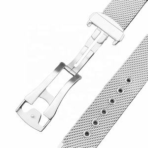 <span class=keywords><strong>Bracelet</strong></span> de montre milanais à dégagement rapide de luxe de haute qualité <span class=keywords><strong>bracelet</strong></span> en maille d'acier inoxydable de déploiement de 20mm pour <span class=keywords><strong>bracelet</strong></span> de montre <span class=keywords><strong>Omega</strong></span> - Product Image 5
