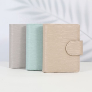 สมุดโน้ตสำนักงานแหวนโรสโกลด์6สีทำจากหนัง A6วางแผนทางการเงิน12สี - Product Image 1