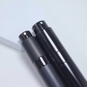 Top Quality Stock 5ml 8m 10ml Aluminum Matt Black Twist up Refill Pocket Portable Sprayer <b>Perfume</b> Atomizer Bottle - Product Image 6