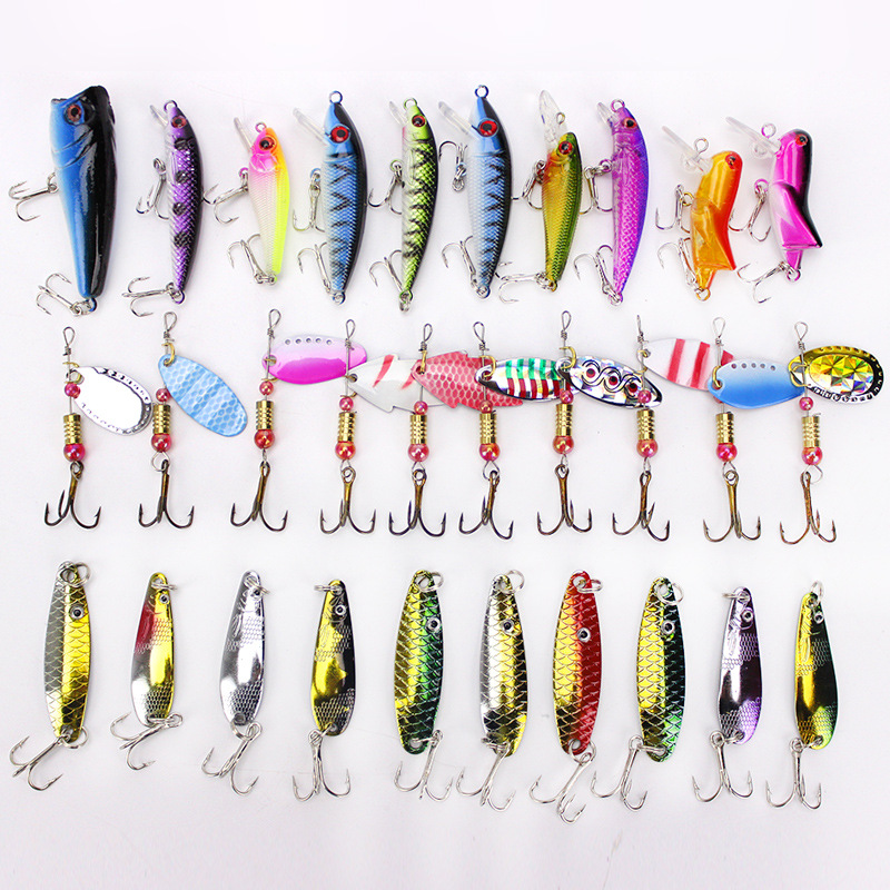 2021 New Design Multicolor 30 Pieces Large Lot Fishing Lure Fishing Lure  Combo| Alibaba.com