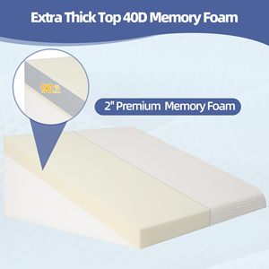 Axit trào ngược tựa lưng trở lại hỗ trợ ngủ Pain Relief 10 "tam giác chân cao mềm Bộ nhớ bọt giường nêm gối cho đầu giường - Product Image 4