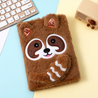 Carnet cadeau brodé pour enfants A5 journal en peluche mignon dessin animé