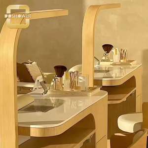 Nail Art Equipment Fournisseur de Designer Manucure Table Fabrication pour Pédicure Blanche Réceptionniste Professionnelle <span class=keywords><strong>Nailtech</strong></span> Desk - Product Image 2