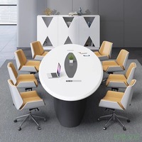Ensemble de bureau de salle de conférence, mobilier de bureau moderne et minimaliste avec table de conférence et chaises robustes pour usage commercial