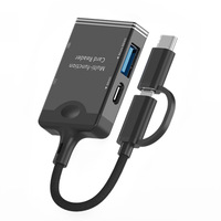 Lector de tarjetas tipo C inteligente Cuatro en Uno OTG certificado EMV, estación de acoplamiento USB, teléfonos Android, suministro transfronterizo, soportes externos