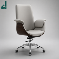 Chaise de bureau ergonomique de luxe à dossier haut en cuir, chaise de conférence réglable pour bureau, salle de réunion, lieu de travail