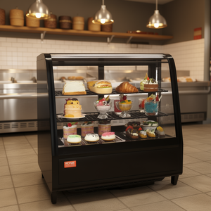 Vevor Vitrine Réfrigérée Commerciale à Pâtisserie à 2 Niveaux pour Comptoir, 3,5 pi³ avec Éclairage LED - Product Image 2